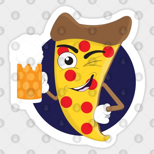 Pizza & Beer Sticker by ArtsofAll